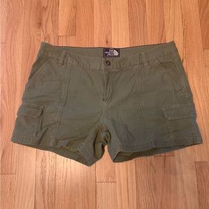 North Face Khaki Green Cargo Shorts
